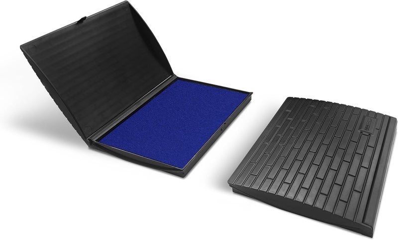 Stampmate Large Blue Stamp Pad 7" x 5" – Premium Felt Ink Pad for Office, Home, Craft, and Rubber Stamps - Image 1